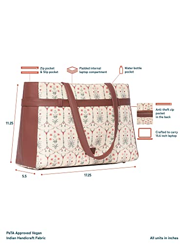 Image of ZOUK Urban Escape Bag | Stylish Vegan with Laptop Compartment, Trolley Sleeve & Anti-Theft Pocket |