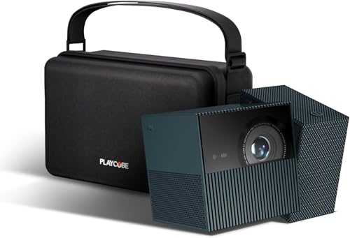 Image of TCL PlayCube 1080P FHD DLP Projector,GTV Portbale Projector with Netflix Certified, 750 ISO Lumens, 4K Supported, 3h Playtime with Built-in 66Wh Battery, Outdoor Projector with Travel Case