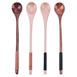 [MENAJE DE MADERA]-Esta cuchara de madera no raya las ollas y sartenes. No importa qué tan fría o caliente esté el agua, no se congelará ni quemará sus manos como una cuchara de metal. Muy seguro de usar.