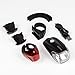 ABSINA LED Fahrradlicht Set USB aufladbar - 100m Reichweite, 180 Lumen & 50 Lux - Fahrradbeleuchtung Set StVZO zugelassen - Fahrradlampe vorne & hinten, Fahrrad Lichter LED Set
