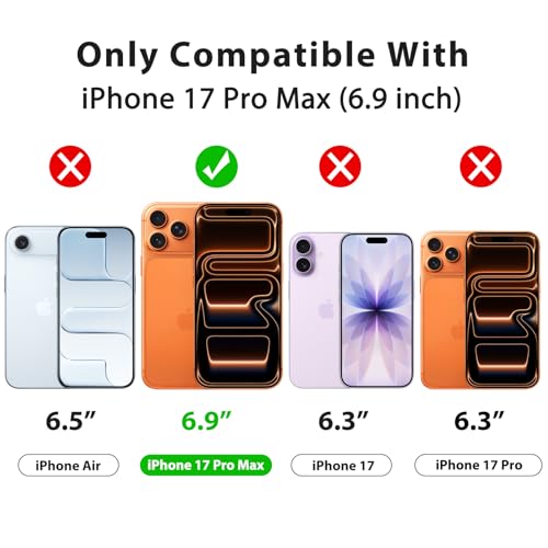 Image of Tobfit Magnetic Case for iPhone 17 Pro Max Compatible with Mag Safe, Translucent Matte Back Slim Shockproof Phone Cover for iPhone 17 Pro Max