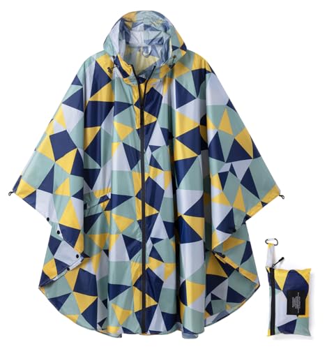 Image of salamra Rain Poncho Jacket - Hooded Waterproof Raincoat with Pocket for Women Men Adults