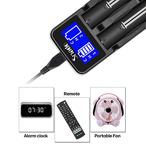 Snado LCD Universele batterijlader voor Li-ion/Ni-MH/Ni-Cd 18650 18500 18490 18350 17670 17500 16340 (RCR123) 14500 A AA… - Afbeelding 6