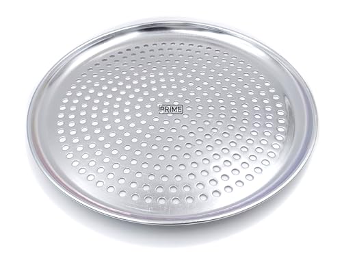 Image of Prime Bakers and Moulders Aluminium Perforated Pizza Tray for Oven, Round (Aluminum, 11 Inch)