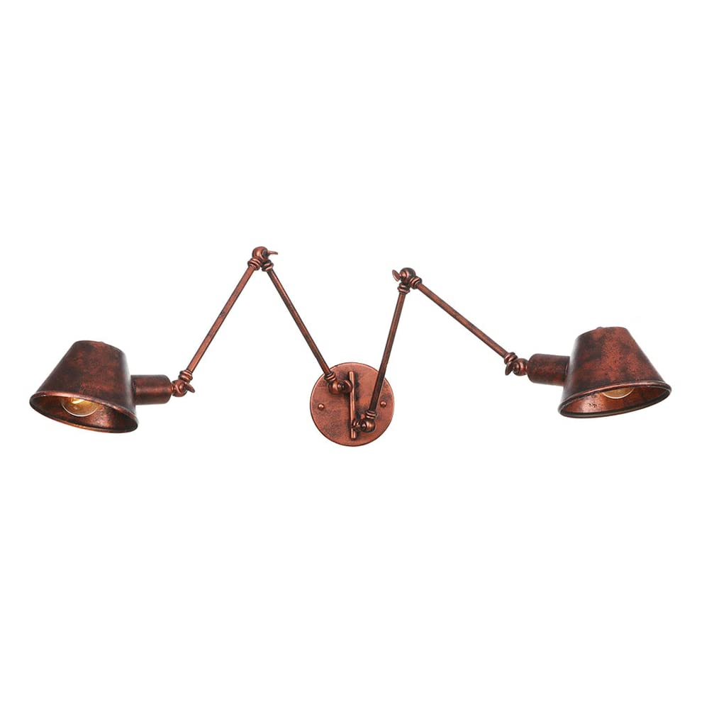 SMCCYYSD Industrial Style Retro Wall Sconces, Hardwired Sconce,Swing Arm Lamp Adjustable for Dining Room,Living Room,Foyer, Coffee Shop,etc