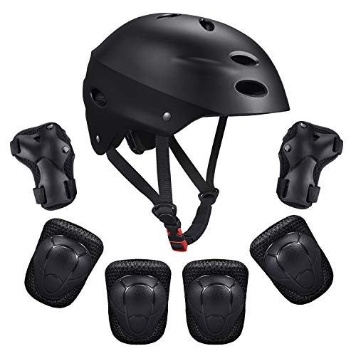 Kids Bike Helmet Sports Protective Gear Set Suitable for Ages 3-8 Years Toddler Boys Girls Knee Pads Elbow Pads Wrist Pads for Bike Bicycle Skateboard Scooter Rollerblading