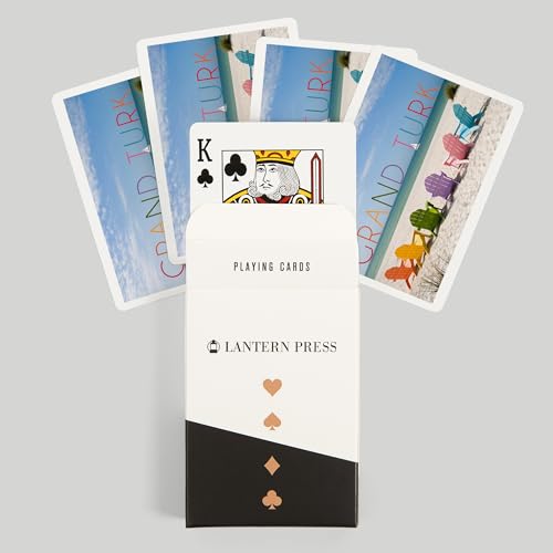 Lantern Press Barajas de Poker, 52 cartas, papel miniatura 6