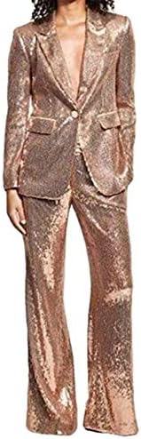 Sequins Women Suits Set Blazer Ladies Wedding Tuxedos Party Wear ...