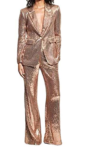 Sequins Women Suits Set Blazer Ladies Wedding Tuxedos Party Wear ...