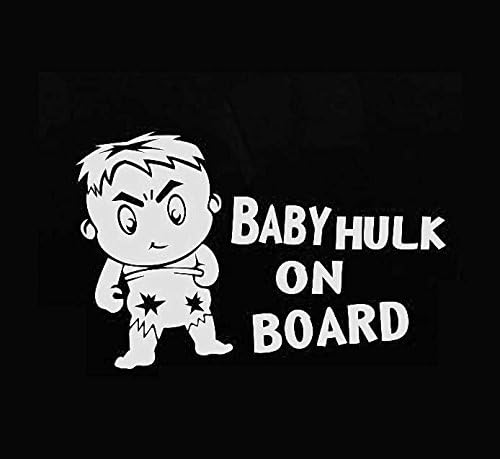 Baby Hulk On Board Car Decal Sticker 6X8inch BLACK or WHITE