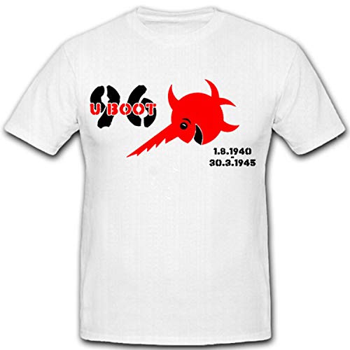 T-shirt U-96 Sous-marin Allemand Seconde Guerre Mondiale Blanc XL