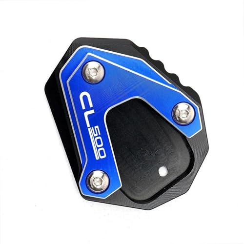 HIZORB Seitenständer Fuß-Seitenständer Für H-ONDA CL500 CL 500 2023 Motorrad, Vergrößerter Parkständer, Verlängerungsplatte, Pedal(Blu)
