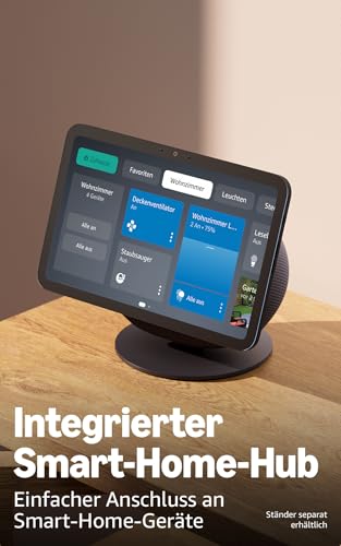 Amazon Echo Show 8 (neueste Generation), brillantes 8,7-Zoll-Display in HD-Aufl&ouml;sung mit raumf&uuml;llendem 3D-Audio und Alexa, Graphit