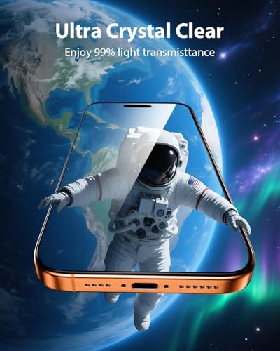 Image of Mr.Shield Top-Notch HD+ Tempered Glass Screen Protector Guard Compatible for iPhone 17 Pro - 9H Hardness, Anti-Static, Case-Friendly, Easy Installation Kit - 1 Pack