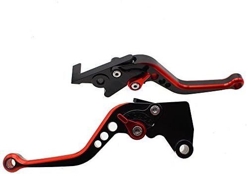 Miniatura 4 de FXCNC Racing Short Billet - Palanca de embrague de freno ajustable para motocicleta de doble color, compatible con YFM700 Raptor 700R 2008-2020,