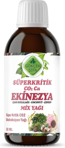 Gökçek Şifa - Aceite de mezcla de equinácea supercrítico de CO2 Ca - 50 ml - Aceite de extracto 100% de hierbas - Fórmula fuerte - Sin aditivos químicos