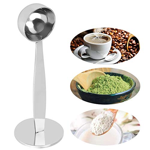 Eastbuy Cuchara de café - Cuchara de café de Doble propósito de Acero Inoxidable Cuchara de apisonar Cuchara de medición de Polvo de café en Grano Cover