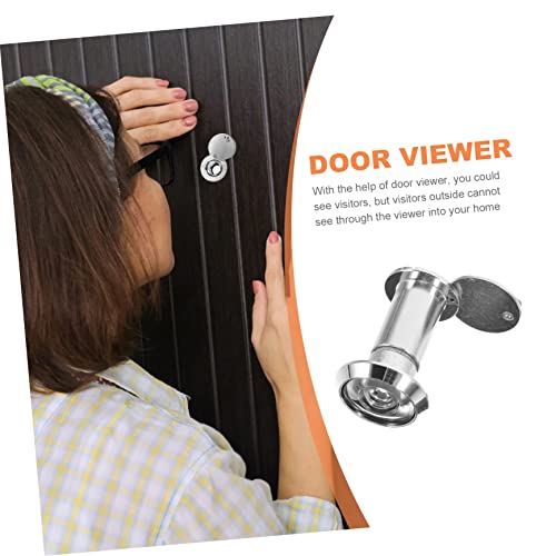 Visor de puerta con tapa de privacidad de acero inoxidable, visor resistente para puerta principal miniatura 3