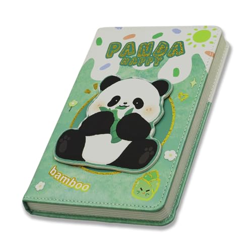 Image of COI Cute Panda Diary - 192 Pages Hardcover Notebook for Kids, Girls & Teens | Panda Happy Bamboo Design | Personal Journal for Writing, School, Gifts