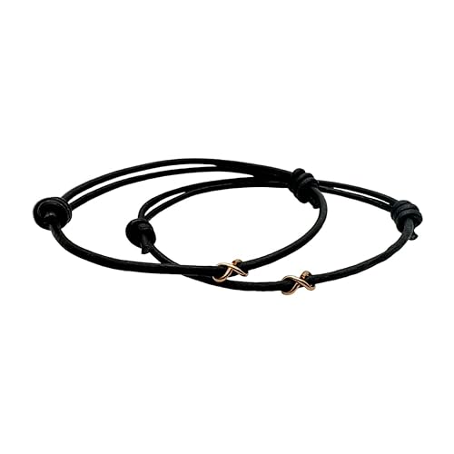 Miniatura 1 de Matching Couple Infinity Bracelets - Vows of Eternal Love, Leather Bracelet, His and Hers San Valentines Gift, Men Women Love Gifts, Best Friend