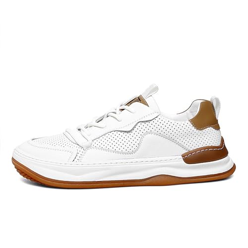 Men's Leather Wing Tips Brogue Casual Dress Oxfords Shoes Breathable Knit Leisure Fashion Sneakers Lightweight Comfortable Walking Shoes