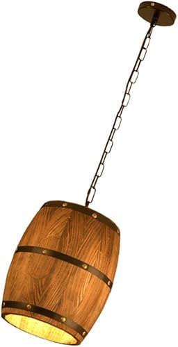 1 juego de lámpara de barril en forma de lámpara colgante de cabina lámpara colgante rústica de madera decoración de país francés lámpara colgante