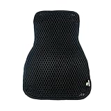 SELENEFF バイク用シートカバー 二層 メッシュ アンチスリップ バイク シートカバー バイク用 3Dエアメッシュ バイクシートカバー ブラック 黒 ライディング ツーリング 通気性 速乾 断熱 (SLIM)