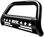 KYX Bull Bar for 2009-2018 Dodge RAM 1500, with Light Bar Brush Guard, 3' Pickup Truck Push Bar Grille Skid Plate, Off-Road Front Bumper (Excl. 2018 RAM 1500 Sport 3.0 V6 Flex/Engine 4.7L V8 Gas)