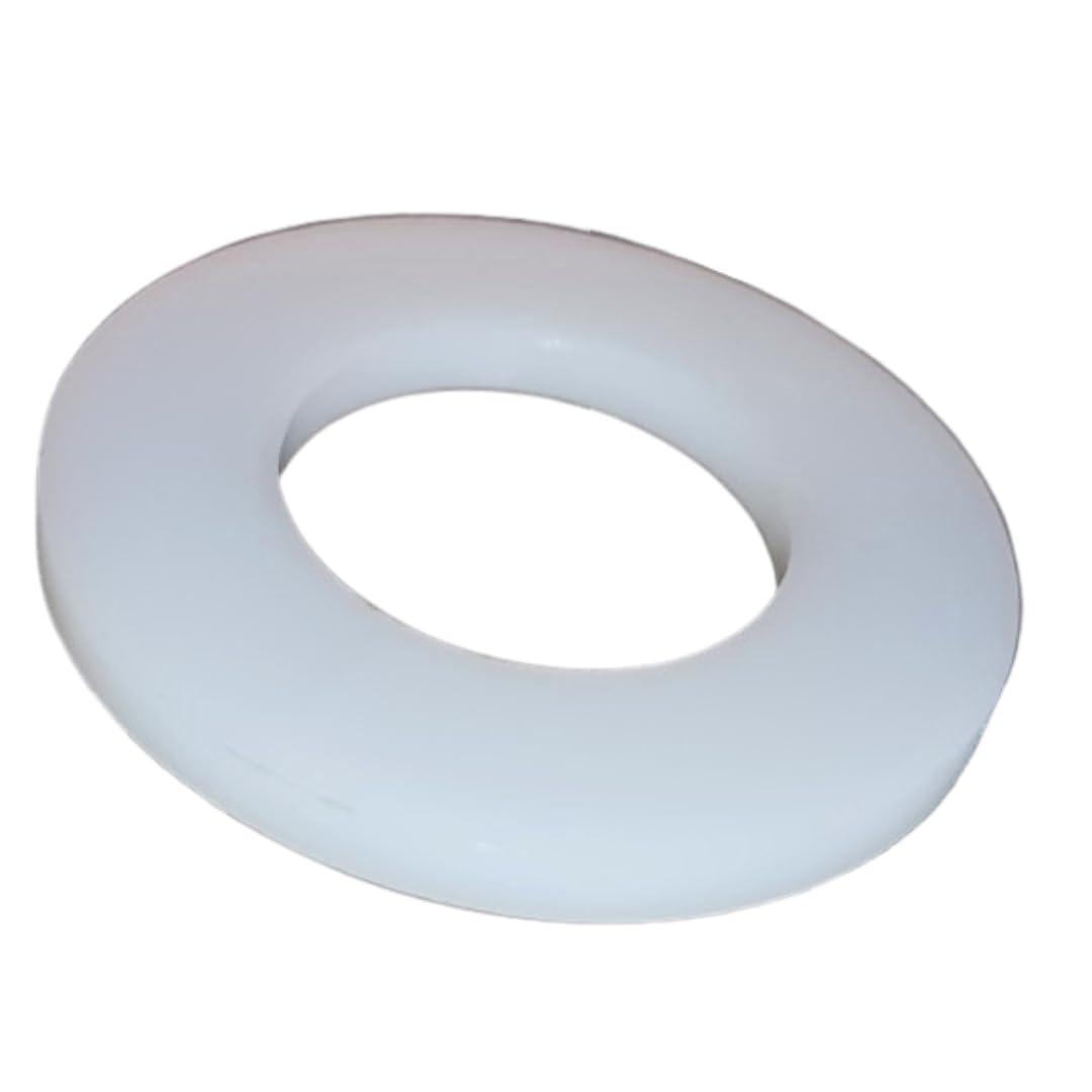 Arandelas planas de nailon (plástico), aislantes y antioxidantes, para fijación en superficies delicadas, uso industrial y doméstico - 10,5 x 27 x 2,5 cm - natural - 250 unidades - Plastic Hardware