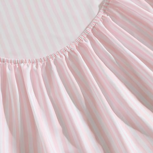 Image of Eddie Bauer Kids - Queen Sheet Set, Ultra-Soft Microfiber Bedding with Fully Elastic Fitted Sheet, Kids Bed Set with Pillowcases, Easy Care Bedding (Little Stripe)
