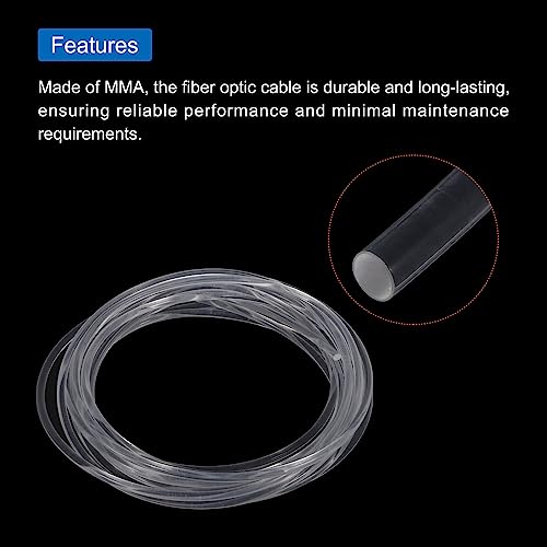 Image of MECCANIXITY PMMA Fiber Optic Light Side Glow Cable, 6mmx6m LED Transparent for Hotels, KTV, DIY Art, Home Decoration