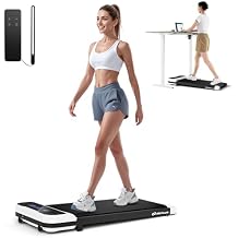 Goplus Walking Pad, 2.5 HP Under Desk Treadmill with Remote Control & LED Display, 3 Countdown Modes, 0.6-4 MPH Portable Treadmills for Home Small, Office, Free-Installation
