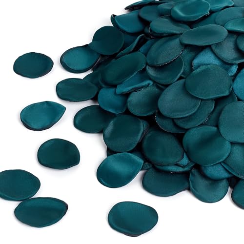SITUMEIZI 400PCS Fake Rose Petals, Green Flower Petals for Wedding Decor