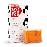 Kojie San Klassische Reinigungsseife für Gesicht und Körper mit Kojisäure – 3x 100g...