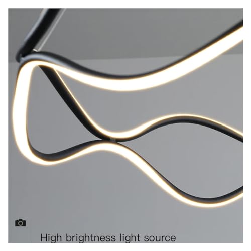 Lustre moderne salon de design architectural noir luxe rond