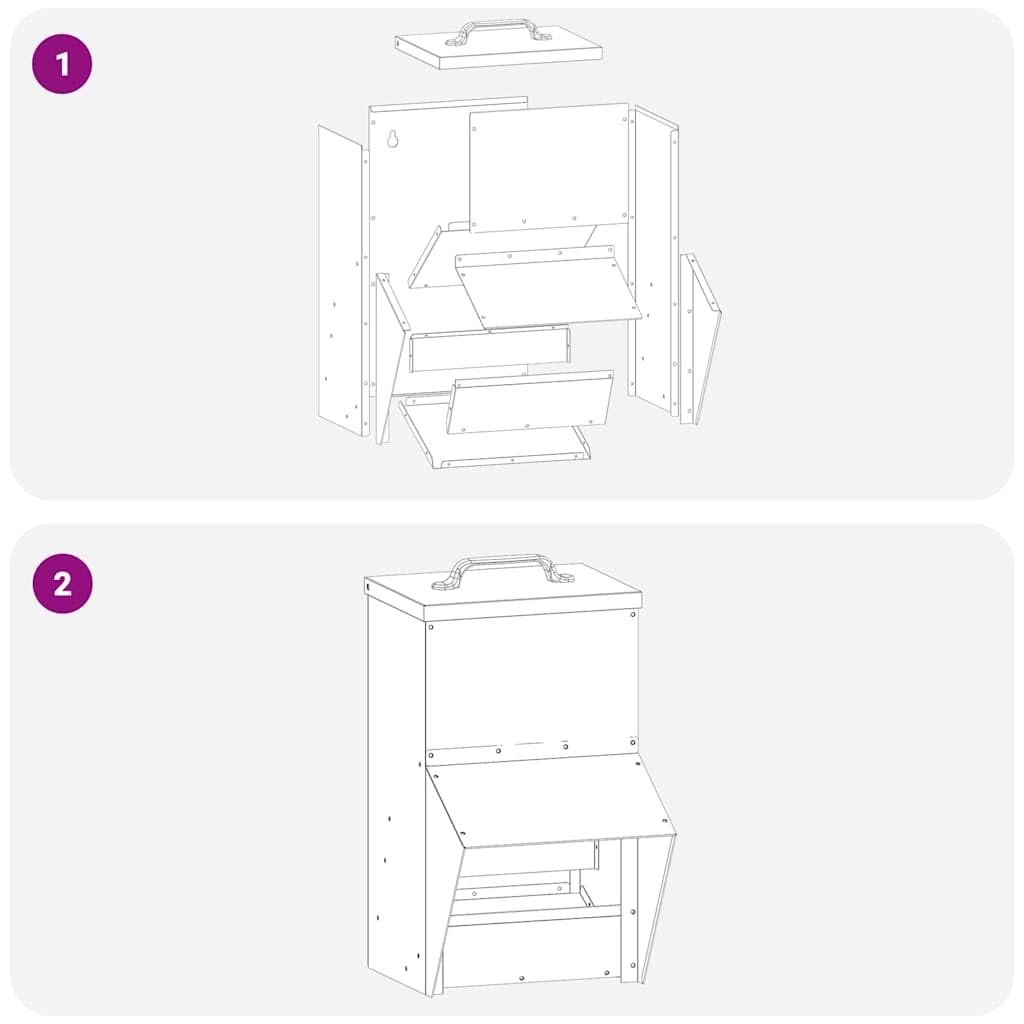 Comedero para gallinas de metal acero verde oliva 20 x 25 x 35 cm, diseño moderno y limpio para interior y exterior, práctico para alimentar aves de corral con fácil mantenimiento