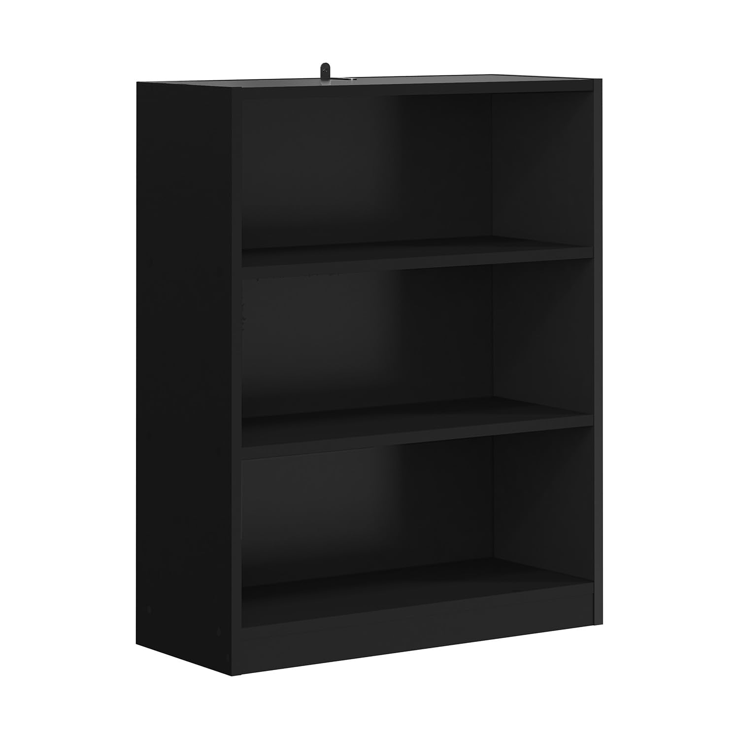 Panana Extra Large Bookcase, 5/6 Tier Wooden Cube Shelves Soild Wood Bookself Storage Organizer Display Shelf Free Standing Unit For Living Room Home Office (Black, 3 Tier)