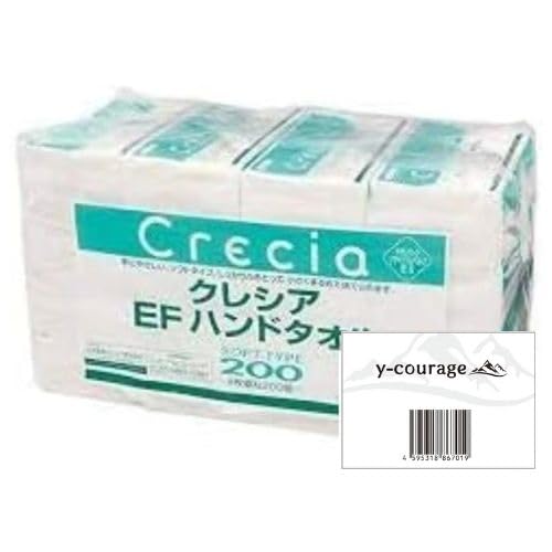 日本製紙クレシア (NIPPON PAPER CRECIA) クレシア EFハンドタオル ２枚重ねソフトタイプ 200組み×16束 (y-courage商標登録済)のサムネイル