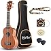 マホガニーソプラノウクレレ初心者キット、プロフェッショナル21インチ、ケースストラップ付、アキラ弦