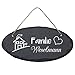 Produktbild Geschenke 24: Schiefertafel personalisiert für Ehepaare (oval 25 x 15 cm - Familienname)  personalisiertes Türschild mit Familien-Name - Geschenkidee zur Hochzeit/Hochzeitsgeschenk Ideen