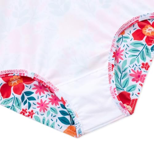 Image of Girls Swimsuit One Piece Bathing Suit with Adjustable Straps Cute Little Kids Swimming Suits Beach Swimwear 4T-12