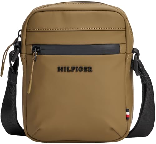 Tommy Hilfiger Uomo Borsa a Tracolla Mini Reporter Piccola, Verde (Midwestern), Taglia Unica