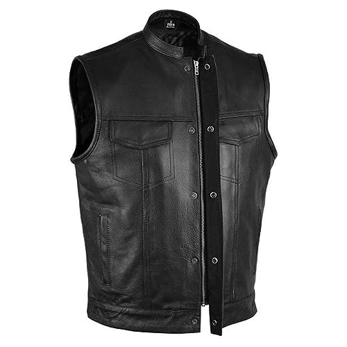 Sons of Anarchy ブラックレザー ベスト S 41PuQjnI8UL.jpg