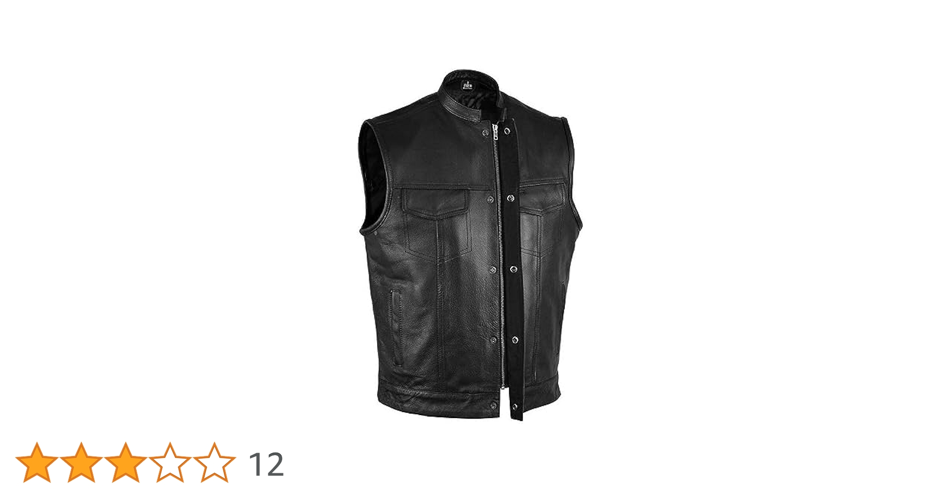 Sons of Anarchy ブラックレザー ベスト S Sons Of Anarchy Officially Licensed Black Biker Vest with