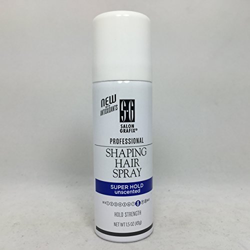 Salon Grafix Professional Shaping Hair Spray Super Hold Unscented 1.50 oz (Pack of 2)