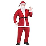 Fun World Costumes Men's Adult Pub Crawl Santa Suit, Red/White, One Size