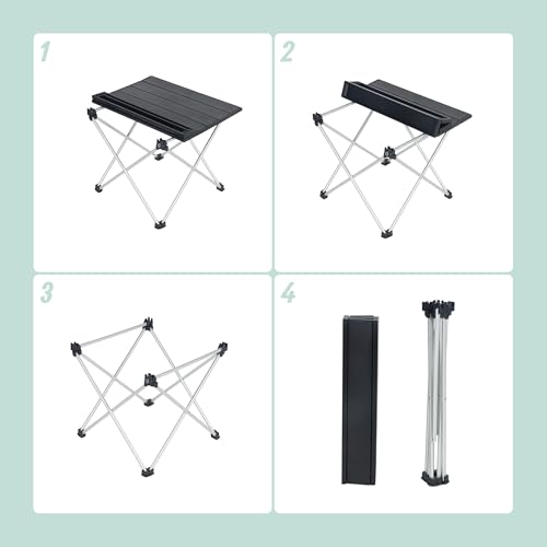 Table de camping pliable gain de place pour petits espaces - 7