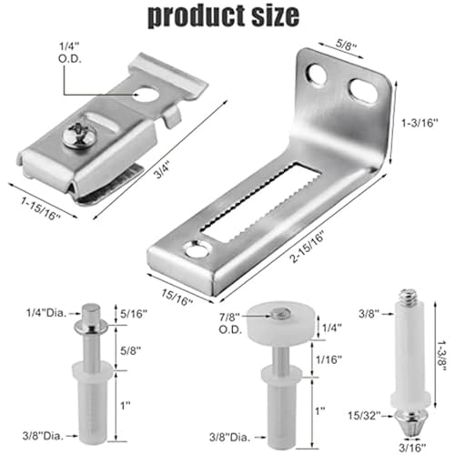 Durable 2set Bi Fold Door Hardware Contains Top and Bottom Pivots Brackets Guide Wheel miniatura 6
