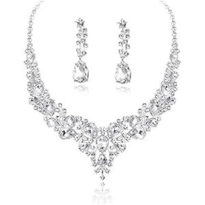ADRAMATA Crystal Bridal Jewelry Set for ...