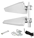 Dual MIMO Wideband Directional Antenna 700-2700 MHz, 11dBi LTE 3G 4G Wide Band Fixed Mount Yagi...